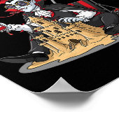 Poster Summerween Plage Vampire Dracula Sandcastle Gothiq (Coin)