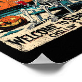 Poster Summerween Skeleton Beach Halloween Art tropical 1 (Coin)