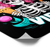 Poster Summerween Vibes Skeleton Vacances Éffrayantes Hal (Coin)