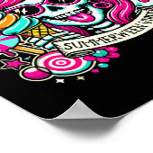 Poster Summerween Vibes Skeleton Vacances Éffrayantes Hal (Coin)