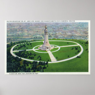 Poster Summit View of the MA State Memorial Beacon