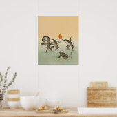 Poster Sumo de grenouilles - Ohara Koson (Cuisine)