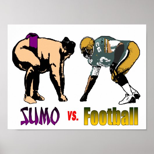 Poster Sumo vs Football (Devant)
