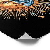 Poster Sun And Moon Celestial Boho Mystical Hipe 90s  (Coin)