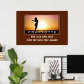 Poster Sun Augmentera Nous Essaierons De Nouveau Citer Wa (Bureau à domicile)