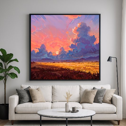 Poster Sun Cast - Style Paysage Peint