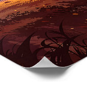 Poster Sun Cast - Style Paysage Peint (Coin)