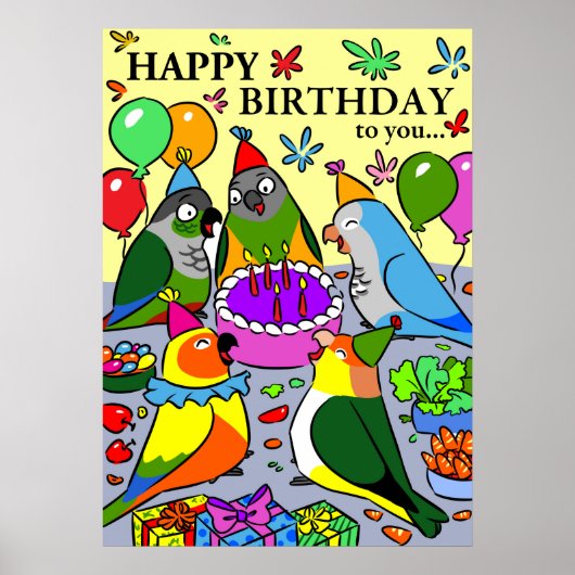Poster sun conure gcc quaker caique sénegal perroquet heu (Devant)