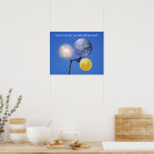 Poster Sun earth and moon (Cuisine)