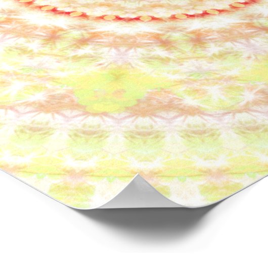 Poster Sun Fire Mandala kaleidoscope (Coin)