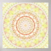 Poster Sun Fire Mandala kaleidoscope (Devant)