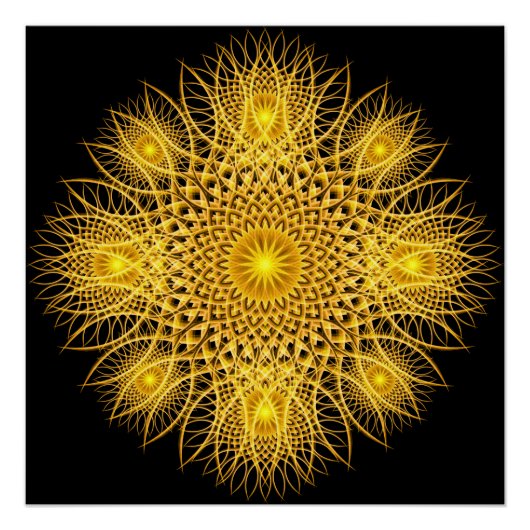 Poster Sun Flake Mandala (Devant)