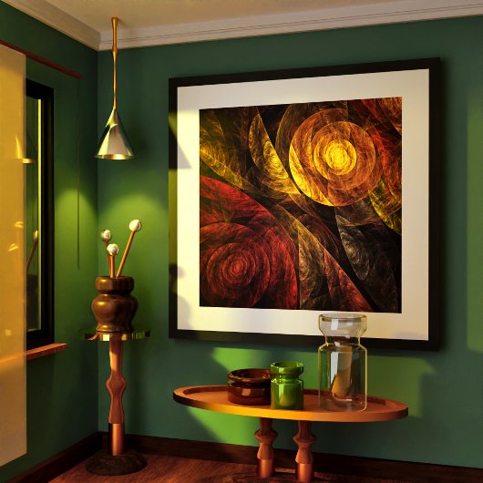 Poster Sun Flower Floral Moderne Art Motif Abstrait