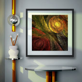 Poster Sun Flower Floral Moderne Art Motif Abstrait