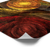 Poster Sun Flower Floral Moderne Art Motif Abstrait (Coin)