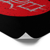 Poster Sun Kanji levant (Coin)