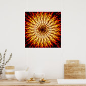 Poster Sun Mandala en plumes (Cuisine)