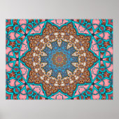 Poster Sun Mandala Floral (Devant)