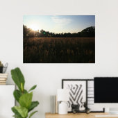 Poster Sun Over Field #4156 (Bureau à domicile)