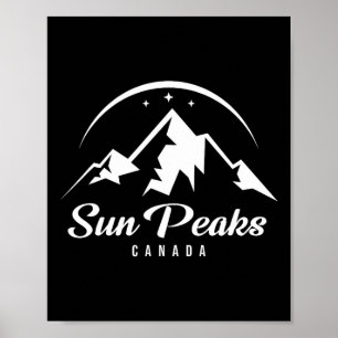 Poster Sun Peaks Canada Station de ski Ski Snowboard