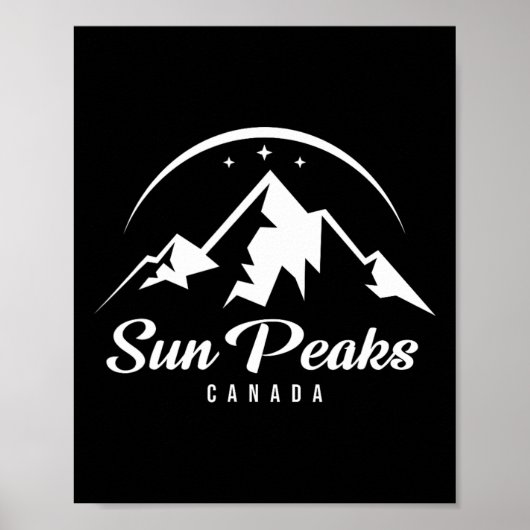 Poster Sun Peaks Canada Station de ski Ski Snowboard (Devant)