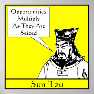 Poster Sun Tzu — Le stratège militaire chinois