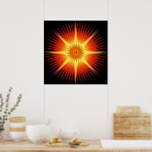 Poster Sun Urchin Mandala (Cuisine)
