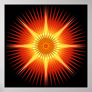 Poster Sun Urchin Mandala