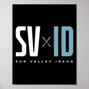 Poster Sun Valley Idaho Graphique Ski