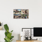 Poster Sun Valley, IDRodeo Bull Dogging (Bureau à domicile)