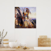 Poster "Sun Worshiping in Montana" de Charles Russell (Cuisine)