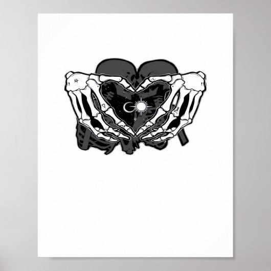 Poster Sunand~1 - Squelette Mains Coeurs (Devant)