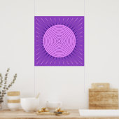 Poster Sunburst géométrique moderne - Amethyst Purple (Cuisine)