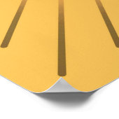 Poster Sunburst géométrique moderne - Or de moutarde / Ja (Coin)