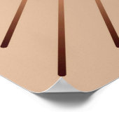 Poster Sunburst géométrique moderne - Peach et Tan (Coin)