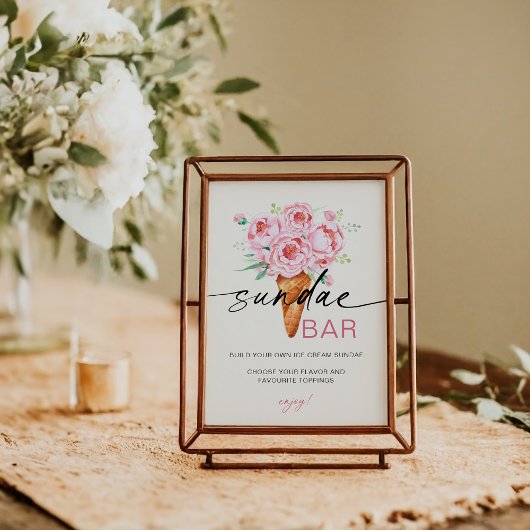 Poster Sundae Bar Crème glacée Scoopup Thématique Sign Up
