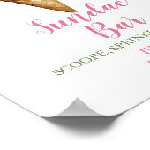 Poster Sundae Bar Elle a été rachetée Fête des mariées (Coin)