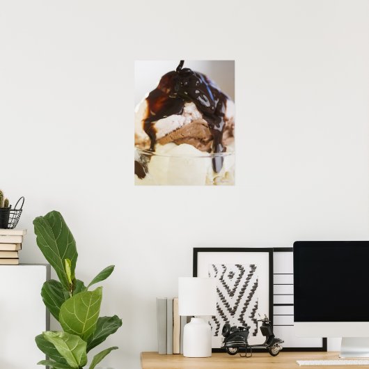 Poster sundae crème glacée (Bureau à domicile)