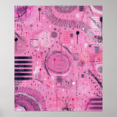 Poster Sundae de fraise Art abstrait (Devant)