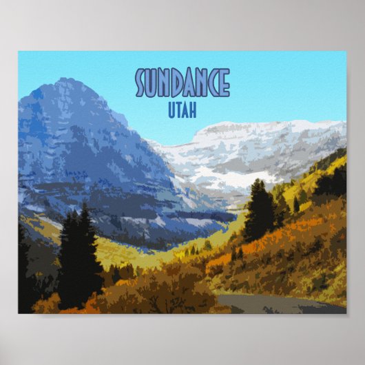 Poster Sundance Utah Mountains Vintage (Devant)