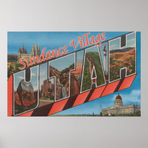 Poster Sundance Village, Utah - Grandes Lettres
