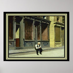 Poster "Sunday" Edward Hopper 12 x 16 Imprimer