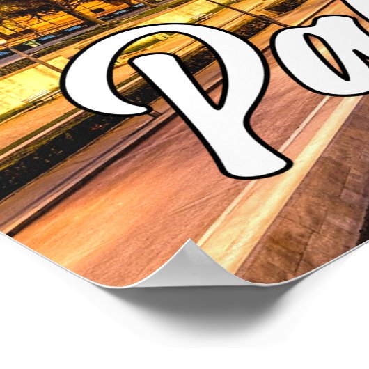 Poster Sundown Over Paris, France (Coin)