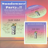 Poster Sundowner Blue Tahoe Cocktail Party
