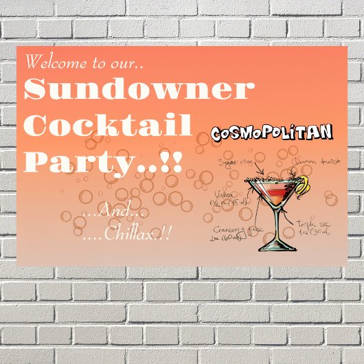 Poster Sundowner Cosmopolitan Cocktail Party