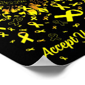 Poster Sunflower Accepter Comprendre l'amour Cancer de l' (Coin)