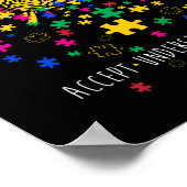 Poster Sunflower Accepter Comprendre l'Amour Monde Autism (Coin)
