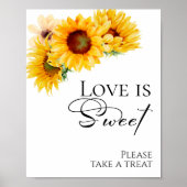 Poster Sunflower Automne Fête des mariées L'amour est dou (Devant)