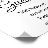 Poster Sunflower Be Our Guest WiFi Wedding Sign (Coin)