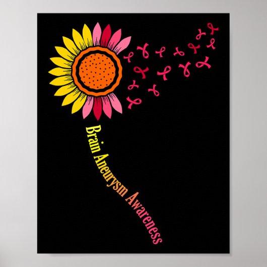 Poster Sunflower Cerveau Aneurysme Mois de sensibilisatio (Devant)